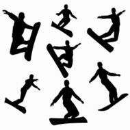 Snowboarding Silhouette Collection (vector jpg)