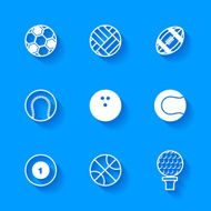 Set of white sports icons N2