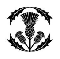 Simple Thistle Silhouette Vector Illustration