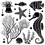 sea creatures design elements N4