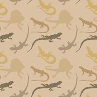 Vector Seamless pattern with lizards