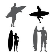 Vector silhouette of a people N175