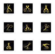 Scissors Silhouette Icons N3