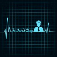 happy father days creative medical greeting concept vector