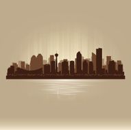 Calgary Canada brown skyline city silhouette