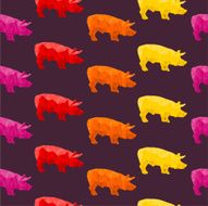 Triangular Pig Seamless Pattern