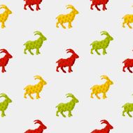 Triangular Goat Seamless Pattern N2