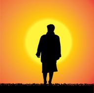 Vector silhouette of woman N265