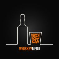 whiskey glass bottle menu background