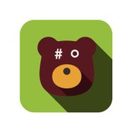 bear flat icon design Animal icons series