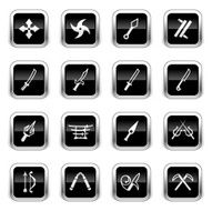Supergloss Black Icons - Ninja Weapons