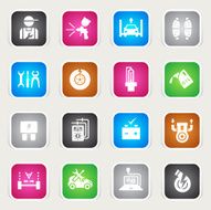 Multicolor Icons - Automobile Repair Shop