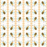 Seamless pattern with bees N3