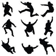 Multiple images of a man jumping N3