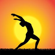 Vector silhouette of woman N267