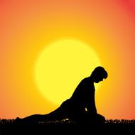Vector silhouette of woman N268
