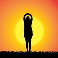 Vector silhouette of woman N269