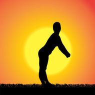 Vector silhouette of woman N272