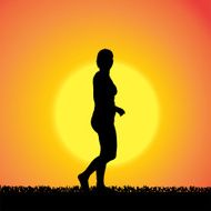 Vector silhouette of woman N275