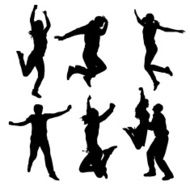 Vector silhouette of jump N2