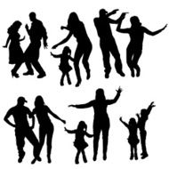 Vector Silhouette Of People N578