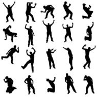 Vector Silhouette Of People N579