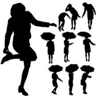 Vector silhouette of a woman N1521