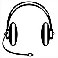 headphones on white background