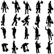 Vector silhouette of a man N628