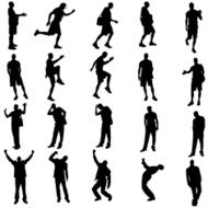 Vector silhouettes of different people N75
