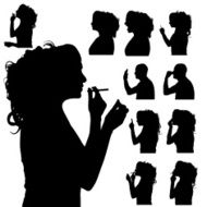 Vector Silhouette Of People N580