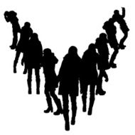 Vector silhouette of woman N279