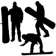 Vector silhouette of a man N630