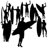 Vector silhouette of a people N178