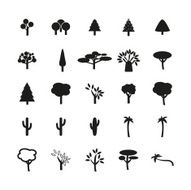 Set of tree icons