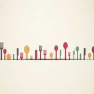 Vector Background with Abstract Cutlery