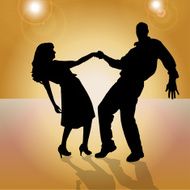 Vector Silhouette Of People N584