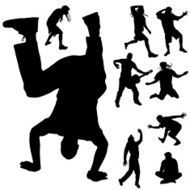 Vector Silhouette Of People N585