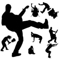 Vector silhouette of the band