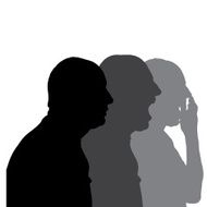 Vector Silhouette Of People N588