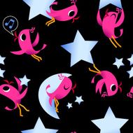 Bird and Stars Pattern 40992536