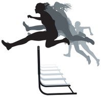 Hurdler Hurdles Race - Track Meet Female