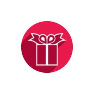 Gift box vector simple single color icon isolated