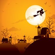 Witch Flying Over The Moon N2