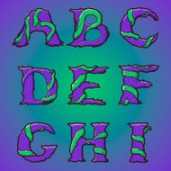 Halloween decorative alphabet Part 1