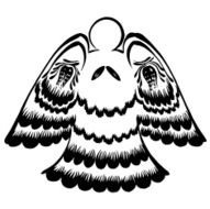 decorative silhouette of angel