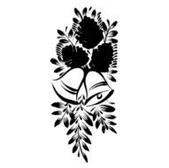 decorative silhouette of pine cone