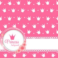 Princess Crown Background Vector Illustration N30