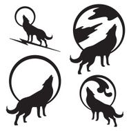 Wolf Howling At Full Moon N7
