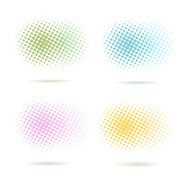Set of spotted pattern backgrounds vector illustration